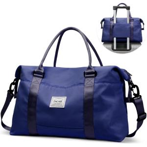 imageBAGAIL Travel Duffel Bag Weekender Bags for Women Overnight Gym Carry On Tote Bag with Wet Pocket Hospital Mom Bag for Labor and Delivery  Extra Large BlackNavy Blue