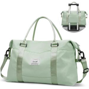 imageBAGAIL Travel Duffel Bag Weekender Bags for Women Overnight Gym Carry On Tote Bag with Wet Pocket Hospital Mom Bag for Labor and Delivery  Extra Large BlackPale Green