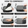 imageBAGAIL 4 Set6 Set Compression Packing Cubes for Travel Compressible Packing Organizers Travel Accessories for Luggage SuitcaseDark Grey