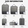 imageBAGAIL 4 Set6 Set Compression Packing Cubes for Travel Compressible Packing Organizers Travel Accessories for Luggage SuitcaseDark Grey