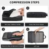 imageBAGAIL 4 Set6 Set Ultralight Compression Packing Cubes Packing Organizer for Travel Accessories Luggage Suitcase Backpack70D FullMesh 6Set Black6Black