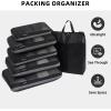 imageBAGAIL 4 Set6 Set Ultralight Compression Packing Cubes Packing Organizer for Travel Accessories Luggage Suitcase Backpack70D FullMesh 6Set Black6Black