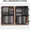 imageBAGAIL 4 Set6 Set Ultralight Compression Packing Cubes Packing Organizer for Travel Accessories Luggage Suitcase Backpack70D FullMesh 6Set Black6Black