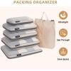 imageBAGAIL 4 Set6 Set Ultralight Compression Packing Cubes Packing Organizer for Travel Accessories Luggage Suitcase Backpack70D FullMesh 6Set Black6Cream