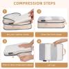 imageBAGAIL 4 Set6 Set Ultralight Compression Packing Cubes Packing Organizer for Travel Accessories Luggage Suitcase Backpack70D FullMesh 6Set Black6Cream