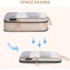 imageBAGAIL 4 Set6 Set Ultralight Compression Packing Cubes Packing Organizer for Travel Accessories Luggage Suitcase Backpack70D FullMesh 6Set Black6Cream