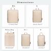 imageBAGAIL 4 Set6 Set Ultralight Compression Packing Cubes Packing Organizer for Travel Accessories Luggage Suitcase Backpack70D FullMesh 6Set BlackBeige