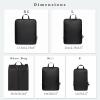 imageBAGAIL 4 Set6 Set Ultralight Compression Packing Cubes Packing Organizer for Travel Accessories Luggage Suitcase Backpack70D FullMesh 6Set BlackBlack