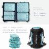 imageBAGAIL 4 Set6 Set Ultralight Compression Packing Cubes Packing Organizer for Travel Accessories Luggage Suitcase Backpack70D FullMesh 6Set BlackLeaf