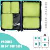 imageBAGAIL 4 Set6 Set Ultralight Compression Packing Cubes Packing Organizer for Travel Accessories Luggage Suitcase Backpack70D FullMesh 6Set BlackMoss Green