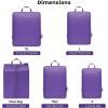 imageBAGAIL 4 Set6 Set Ultralight Compression Packing Cubes Packing Organizer for Travel Accessories Luggage Suitcase Backpack70D FullMesh 6Set BlackPurple