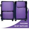 imageBAGAIL 4 Set6 Set Ultralight Compression Packing Cubes Packing Organizer for Travel Accessories Luggage Suitcase Backpack70D FullMesh 6Set BlackPurple