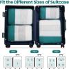 imageBAGAIL 4 Set6 Set Ultralight Compression Packing Cubes Packing Organizer for Travel Accessories Luggage Suitcase Backpack70D FullMesh 6Set BlackTeal Mesh