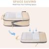 imageBAGAIL 4 Set6 Set Ultralight Compression Packing Cubes Packing Organizer for Travel Accessories Luggage Suitcase Backpack70D FullMesh 6Set BlackThe Beige