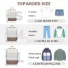 imageBAGAIL 4 Set6 Set Ultralight Compression Packing Cubes Packing Organizer for Travel Accessories Luggage Suitcase Backpack70D FullMesh 6Set BlackThe Brown