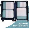 imageBAGAIL 4 Set6 Set Ultralight Compression Packing Cubes Packing Organizer for Travel Accessories Luggage Suitcase Backpack70D FullMesh 6Set BlackThe Dusty Blue