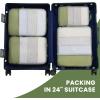 imageBAGAIL 4 Set6 Set Ultralight Compression Packing Cubes Packing Organizer for Travel Accessories Luggage Suitcase Backpack70D FullMesh 6Set BlackThe Matcha Green