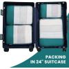 imageBAGAIL 4 Set6 Set Ultralight Compression Packing Cubes Packing Organizer for Travel Accessories Luggage Suitcase Backpack70D FullMesh 6Set BlackThe Teal