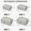 imageBAGAIL 4 Set6 Set8 Set Compression Packing Cubes Travel Accessories Expandable Packing OrganizersBeige HalfMesh 6 Set06Grey