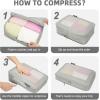 imageBAGAIL 4 Set6 Set8 Set Compression Packing Cubes Travel Accessories Expandable Packing OrganizersBeige HalfMesh 6 Set06Grey