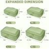 imageBAGAIL 4 Set6 Set8 Set Compression Packing Cubes Travel Accessories Expandable Packing OrganizersBeige HalfMesh 6 Set06Matcha Green