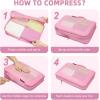 imageBAGAIL 4 Set6 Set8 Set Compression Packing Cubes Travel Accessories Expandable Packing OrganizersBeige HalfMesh 6 Set06Pink