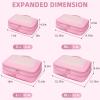 imageBAGAIL 4 Set6 Set8 Set Compression Packing Cubes Travel Accessories Expandable Packing OrganizersBeige HalfMesh 6 Set06Pink