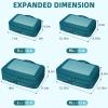 imageBAGAIL 4 Set6 Set8 Set Compression Packing Cubes Travel Accessories Expandable Packing OrganizersBeige HalfMesh 6 Set06Teal