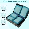 imageBAGAIL 4 Set6 Set8 Set Compression Packing Cubes Travel Accessories Expandable Packing OrganizersBeige HalfMesh 6 Set06Teal