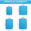 imageBAGAIL 4 Set6 Set8 Set Compression Packing Cubes Travel Accessories Expandable Packing OrganizersBeige HalfMesh 6 Set4Blue