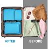 imageBAGAIL 4 Set6 Set8 Set Compression Packing Cubes Travel Accessories Expandable Packing OrganizersBeige HalfMesh 6 Set4Blue