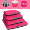 imageBAGAIL 4 Set6 Set8 Set Compression Packing Cubes Travel Accessories Expandable Packing OrganizersBeige HalfMesh 6 Set4Fuchsia