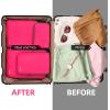 imageBAGAIL 4 Set6 Set8 Set Compression Packing Cubes Travel Accessories Expandable Packing OrganizersBeige HalfMesh 6 Set4Fuchsia