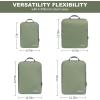 imageBAGAIL 4 Set6 Set8 Set Compression Packing Cubes Travel Accessories Expandable Packing OrganizersBeige HalfMesh 6 Set4Matcha Green