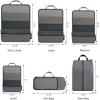imageBAGAIL 4 Set6 Set8 Set Compression Packing Cubes Travel Accessories Expandable Packing OrganizersBeige HalfMesh 6 Set6Dark Grey