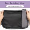 imageBAGAIL 4 Set6 Set8 Set Compression Packing Cubes Travel Accessories Expandable Packing OrganizersBeige HalfMesh 6 Set6Dark Grey