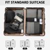 imageBAGAIL 4 Set6 Set8 Set Compression Packing Cubes Travel Accessories Expandable Packing OrganizersBeige HalfMesh 6 Set8Black