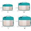 imageBAGAIL Clear Packing Cubes Packing Organizer for Travel Accessories Luggage suitcaseTeal