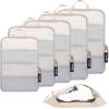 imageBAGAIL Digital Luggage Scale 110lbs Hanging Baggage Scale and 6 Set Ultralight Compression Packing Cubes