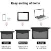 imageBagail Ultralight Zipper Pouch Travel Packing Bags for Toiletries Document ElectronicsBlack Set