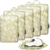 imageBAGAIL 4 Set6 Set Ultralight Compression Packing Cubes Packing Organizer for Travel Accessories Luggage Suitcase Backpack70D FullMesh 6Set BlackGreen Flower