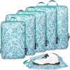 imageBAGAIL 4 Set6 Set Ultralight Compression Packing Cubes Packing Organizer for Travel Accessories Luggage Suitcase Backpack70D FullMesh 6Set BlackLeaf