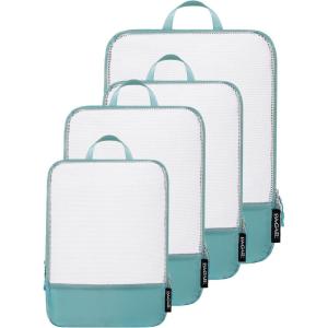 imageBAGAIL 4 Set6 Set Ultralight Compression Packing Cubes Packing Organizer for Travel Accessories Luggage Suitcase Backpack70D FullMesh 6Set BlackThe Dusty Blue