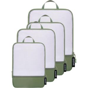 imageBAGAIL 4 Set6 Set Ultralight Compression Packing Cubes Packing Organizer for Travel Accessories Luggage Suitcase Backpack70D FullMesh 6Set BlackThe Matcha Green