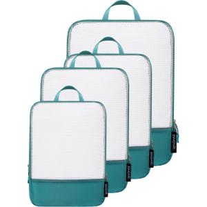imageBAGAIL 4 Set6 Set Ultralight Compression Packing Cubes Packing Organizer for Travel Accessories Luggage Suitcase Backpack70D FullMesh 6Set BlackThe Teal