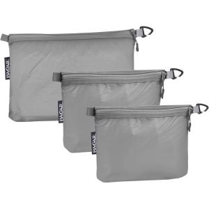 imageBagail Ultralight Zipper Pouch Travel Packing Bags for Toiletries Document ElectronicsAsh Grey