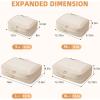 imageBAGAIL 4 Set6 Set8 Set Compression Packing Cubes Travel Accessories Expandable Packing OrganizersBeige SquareMesh 6 Set06Beige