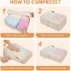 imageBAGAIL 4 Set6 Set8 Set Compression Packing Cubes Travel Accessories Expandable Packing OrganizersBeige SquareMesh 6 Set06Beige