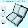 imageBAGAIL 4 Set6 Set8 Set Compression Packing Cubes Travel Accessories Expandable Packing OrganizersBeige SquareMesh 6 Set06Dusty Blue