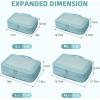 imageBAGAIL 4 Set6 Set8 Set Compression Packing Cubes Travel Accessories Expandable Packing OrganizersBeige SquareMesh 6 Set06Dusty Blue